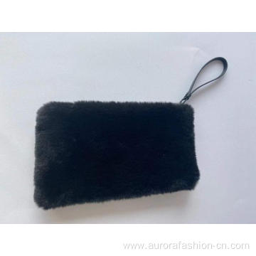 Faux Fur Wrist Bag Soft and Furry